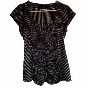 Anthropologie 9-HI5 STCL polkadot Top size Medium